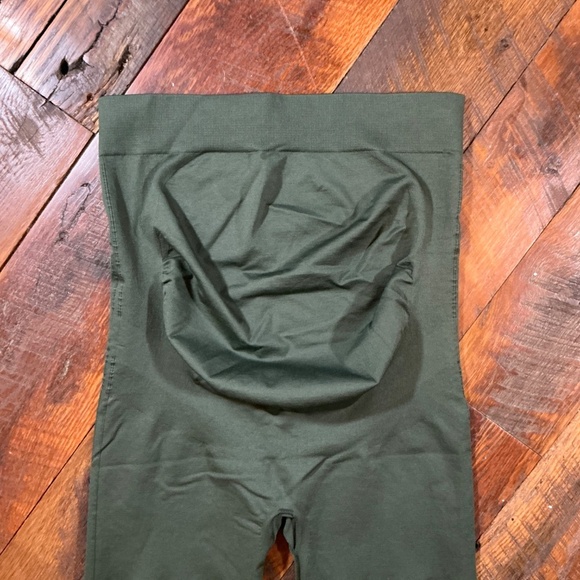 Blanqi Olive Green Maternity Everyday Belly Support Leggings Size Large - Picture 3 of 5